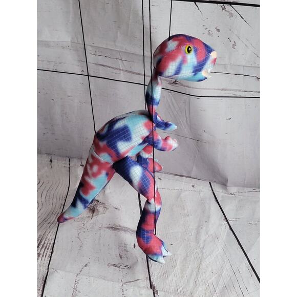 Dinosaur Marionette Puppet Sunny Toys Pink Purple Blue Plush Puppet - Picture 2 of 9